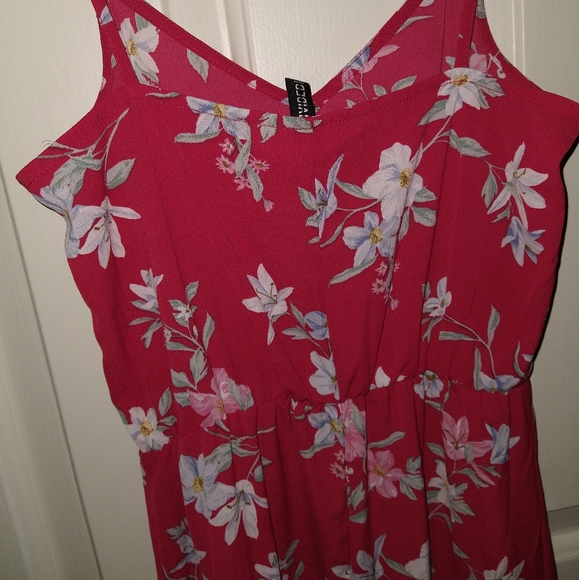 Long, Spaghetti Strap, Sexy Floral Dress - Picture 5 of 6